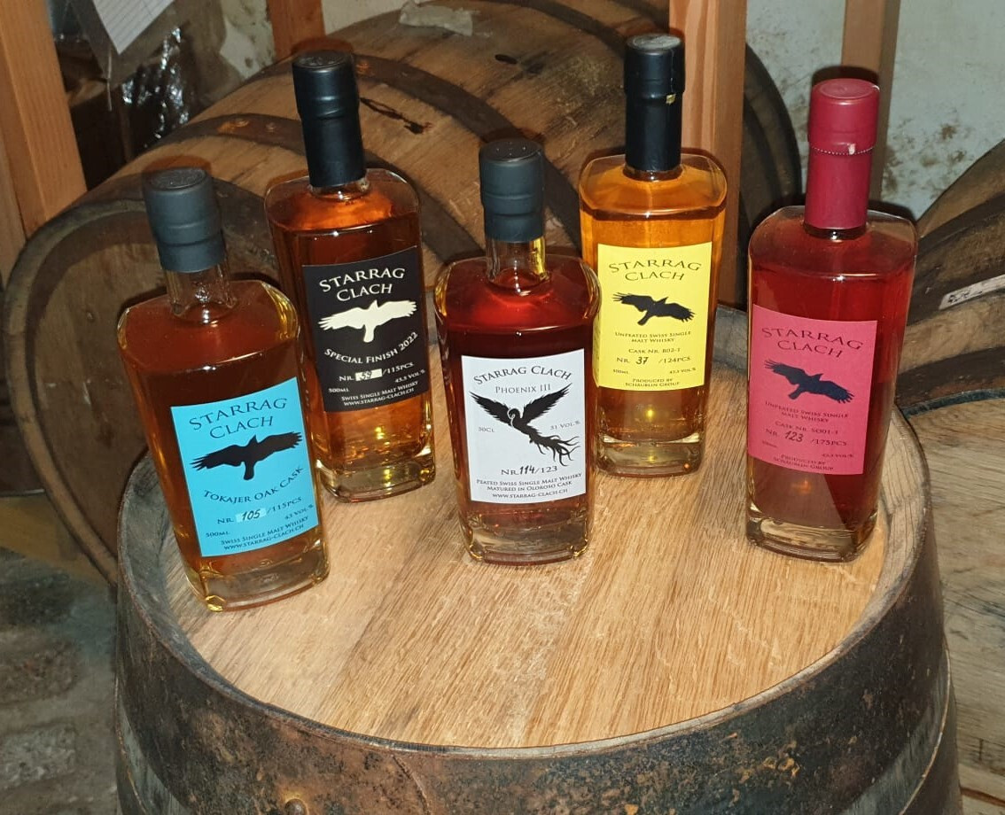 Whiskey Flaschen von Starrag Clach