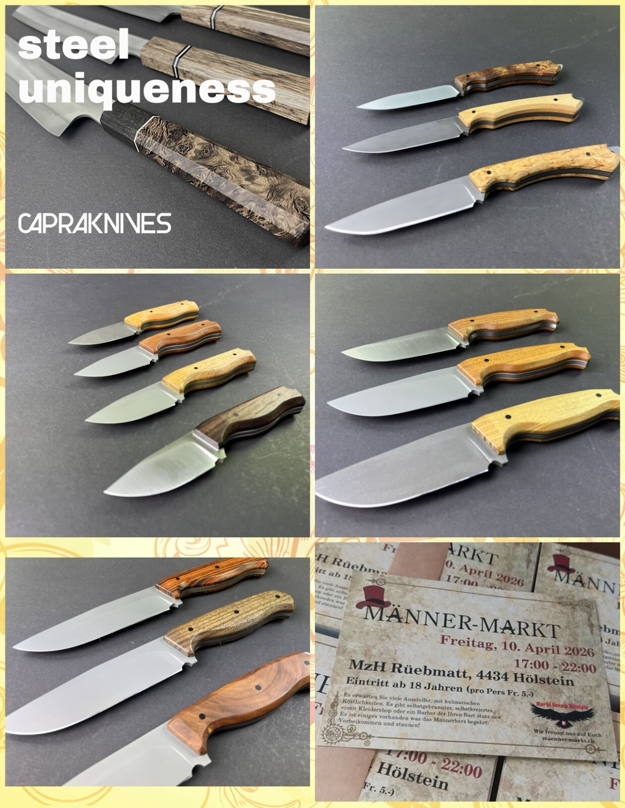 Verschiedene Messer von Capraknives